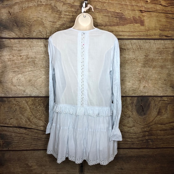 St.Roche Womens Small Dress Organic Cotton Tiered - Picture 4 of 8